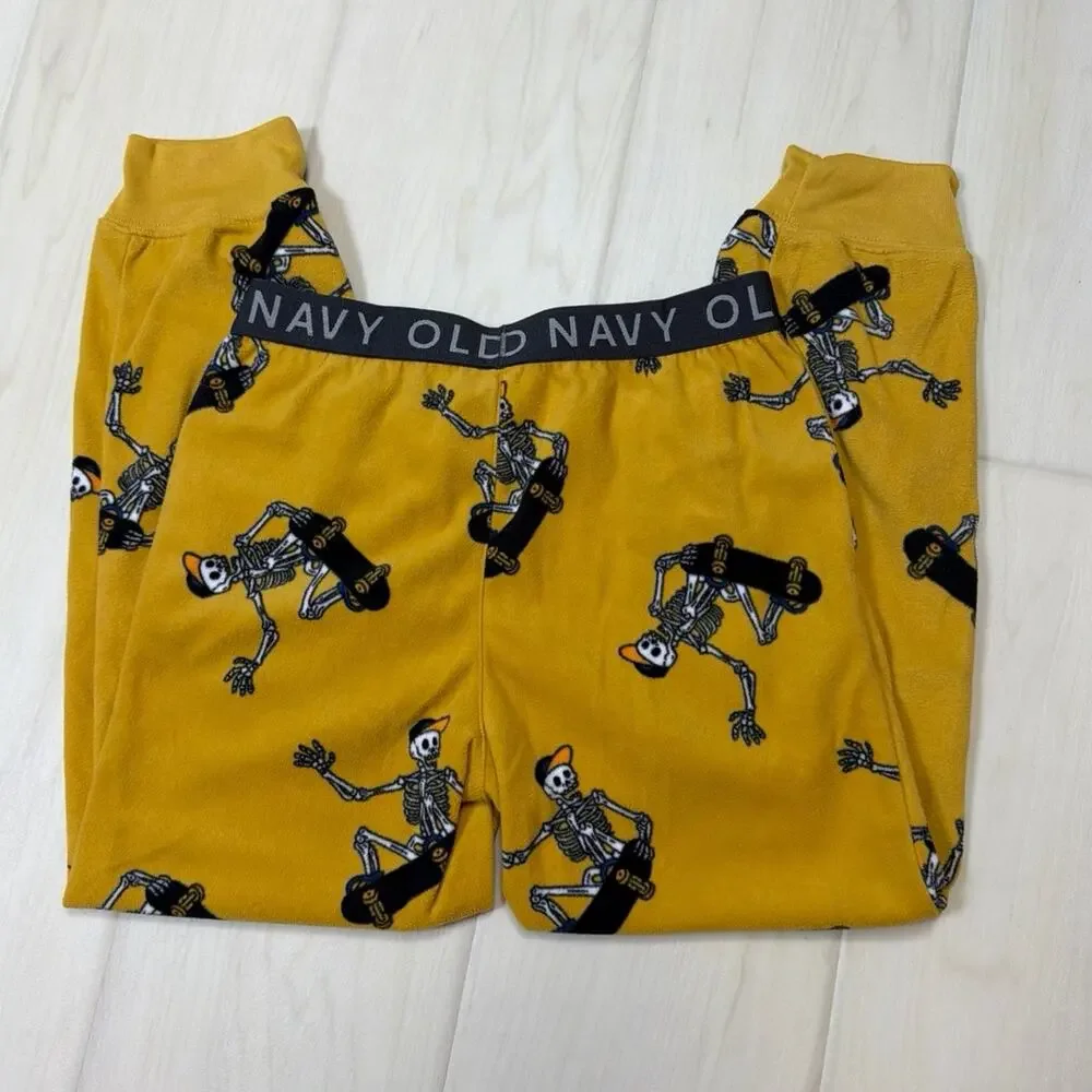 Old Navy Boy's Skeleton Skateboard Pajama Pants